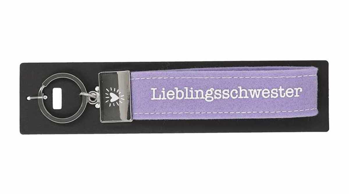 Glücksfilz Schlüsselband Lieblingsschwester