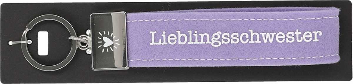 Glücksfilz Schlüsselband Lieblingsschwester