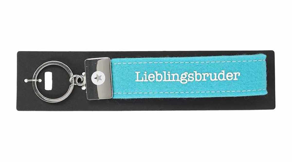 Glücksfilz Schlüsselband Lieblingsbruder