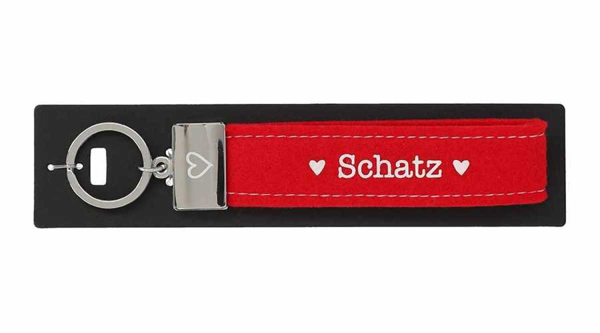 Glücksfilz Schlüsselband Schatz