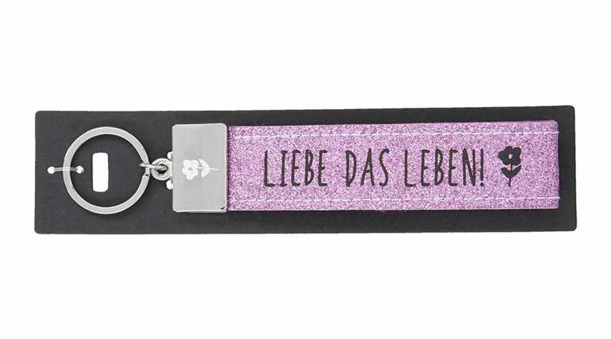 Glücksfilz Schlüsselband Liebe das Leben