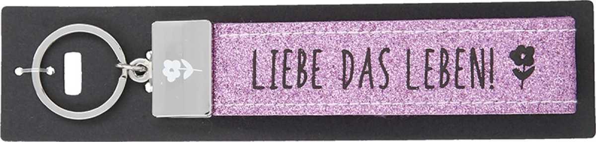 Glücksfilz Schlüsselband Liebe das Leben