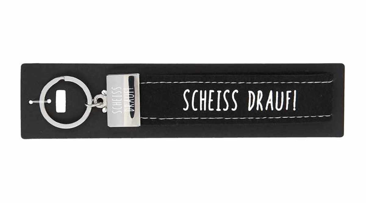 Glücksfilz Schlüsselband SCHEISS DRAUF!