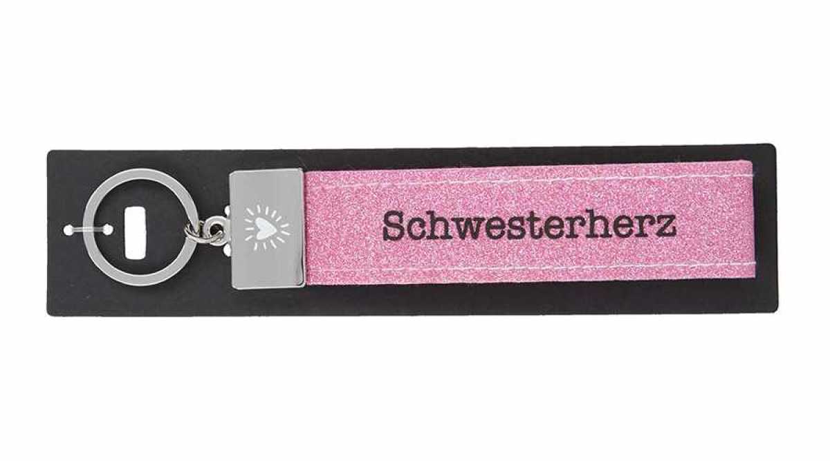 Glücksfilz Schlüsselband Schwesterherz