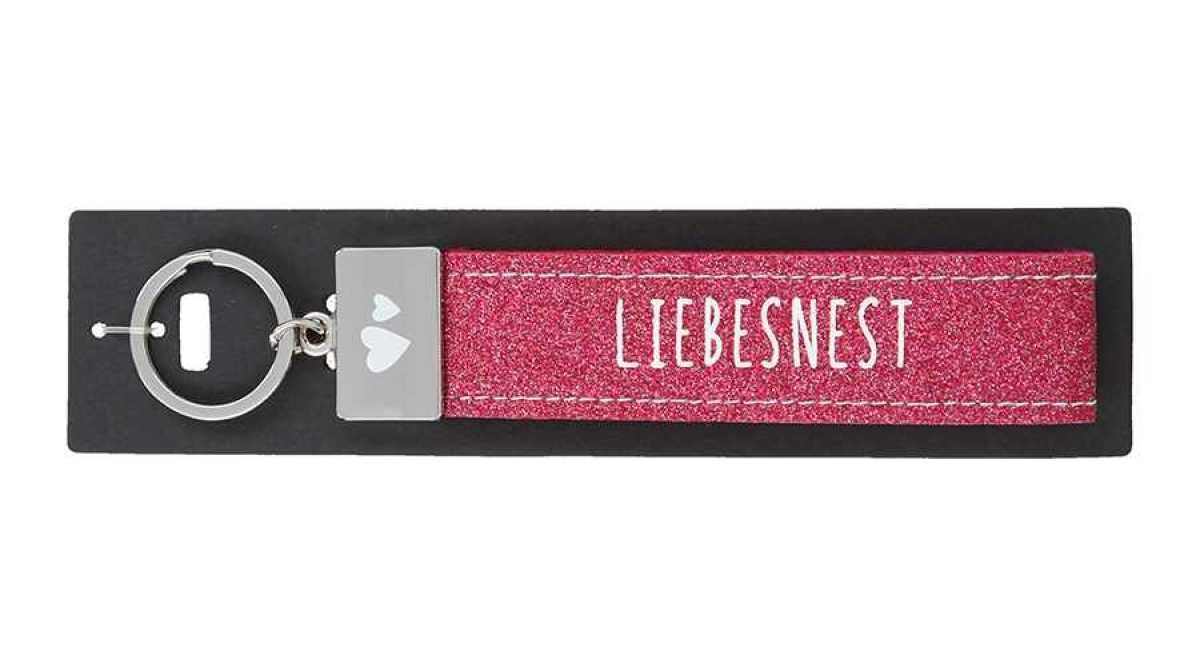 Glücksfilz Schlüsselband Liebesnest