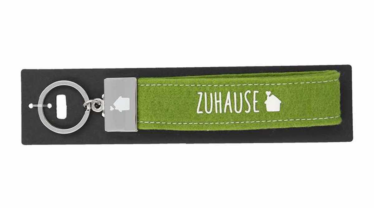 Glücksfilz Schlüsselband Zuhause