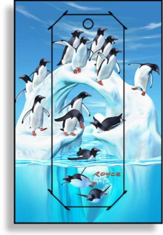 3D Grußkarte Pinguine