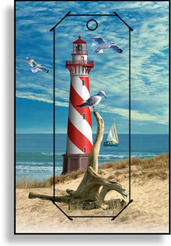 3D Grußkarte Leuchtturm