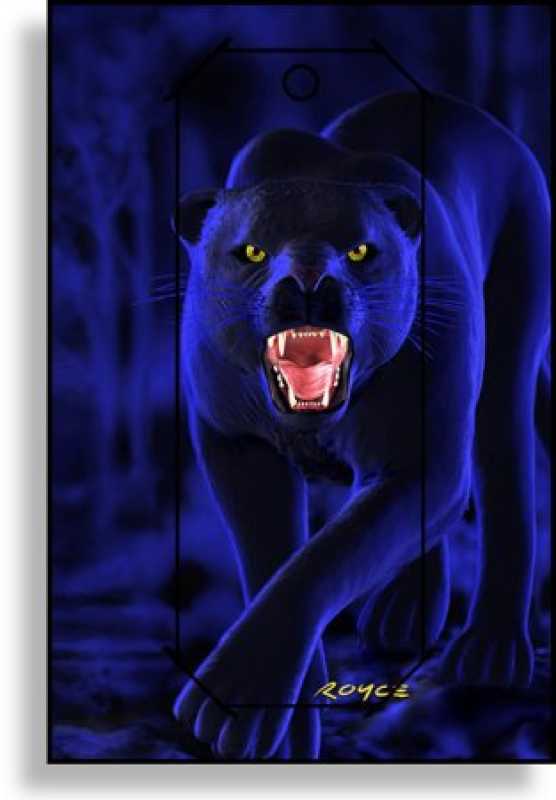 3D Grußkarte Panther