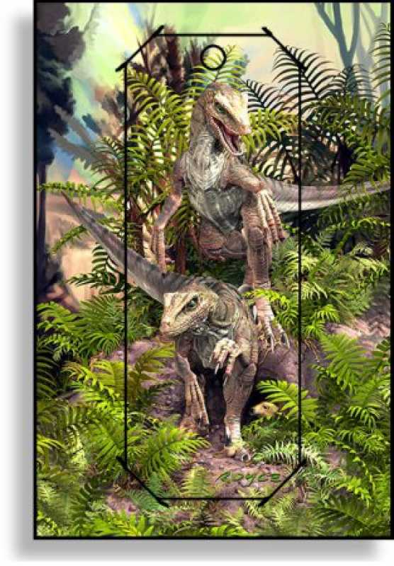 3D Grußkarte Raptoren