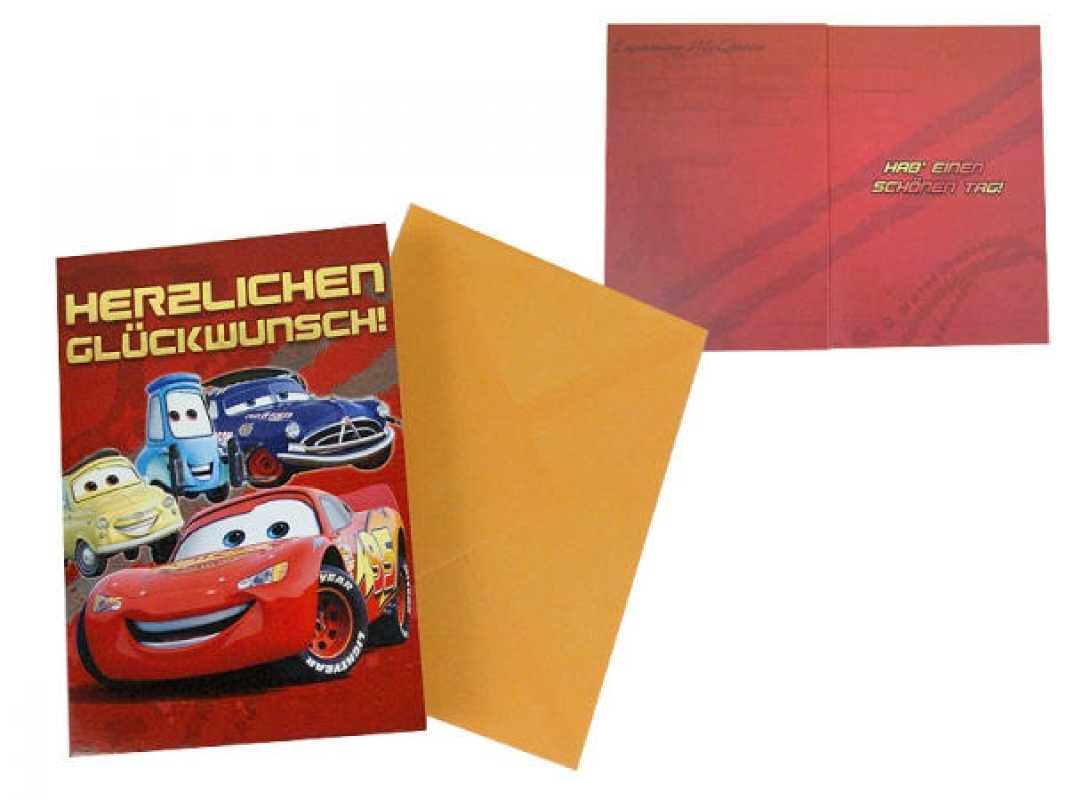 Geburtstagskarte Cars Team Lightning Piston Cup