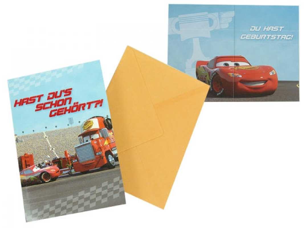 Geburtstagskarte Cars Lightning