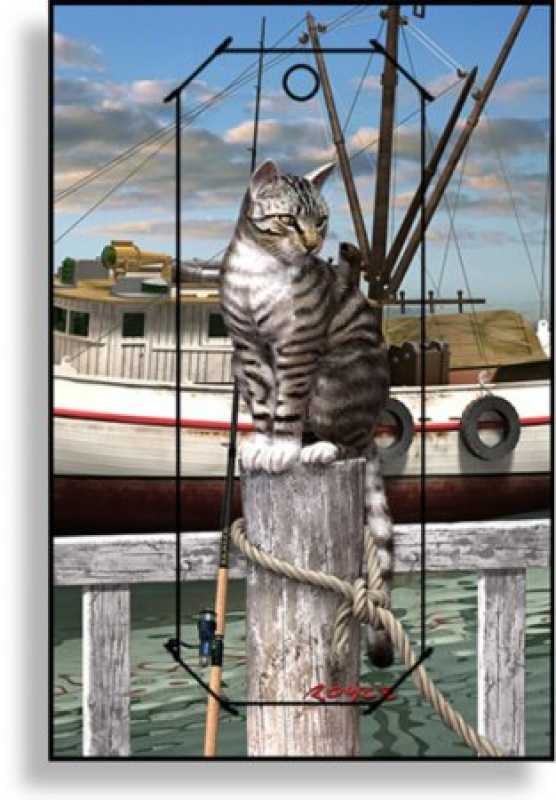 3D Grußkarte Katze