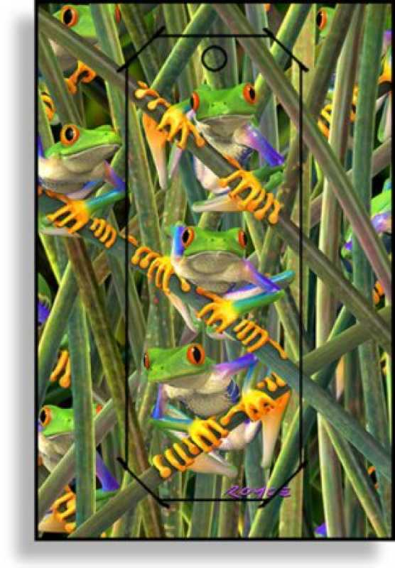 3D Grußkarte Laubfrösche