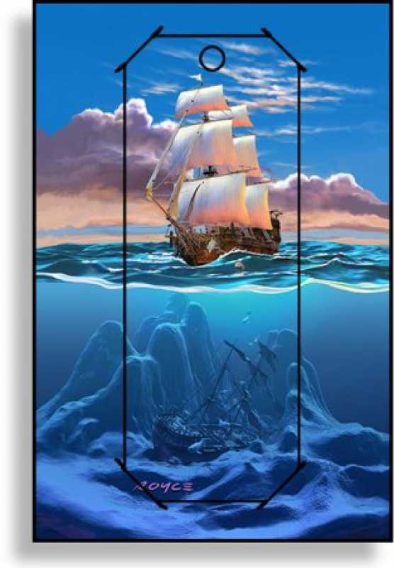 3D Grußkarte Segelschiff
