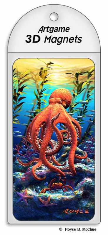 3D Magnet Big Bad Octopus