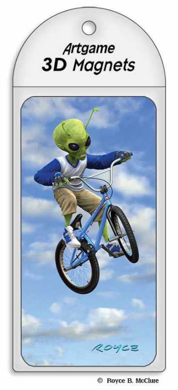 3D Magnet BMX Grey vs Green