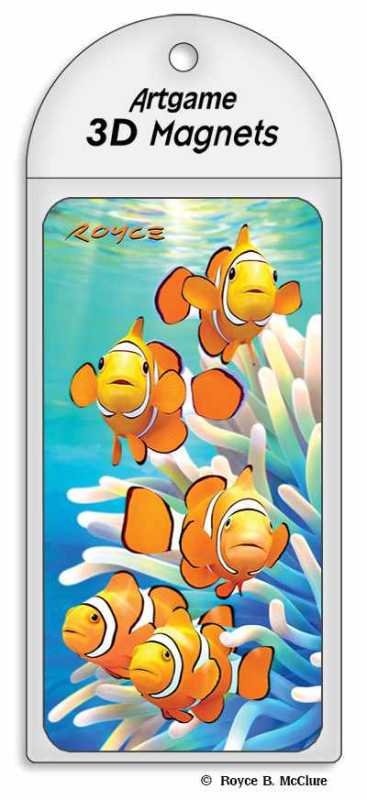 3D Magnet Orange Clowns