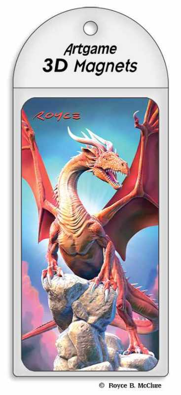 3D Magnet Roter Drache