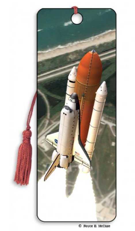 3D Lesezeichen Space Shuttle Blast Off