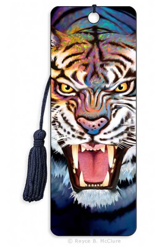 3D Lesezeichen Tiger Growl