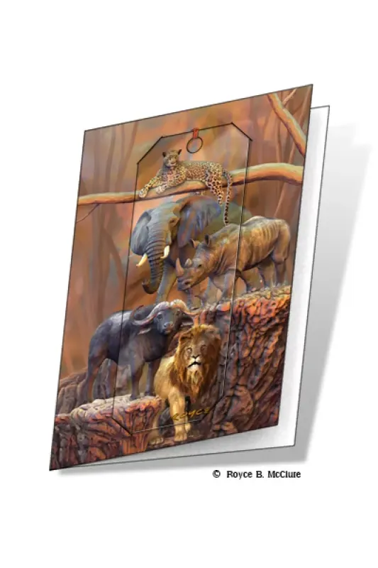 3D Grußkarte Wilde Tiere