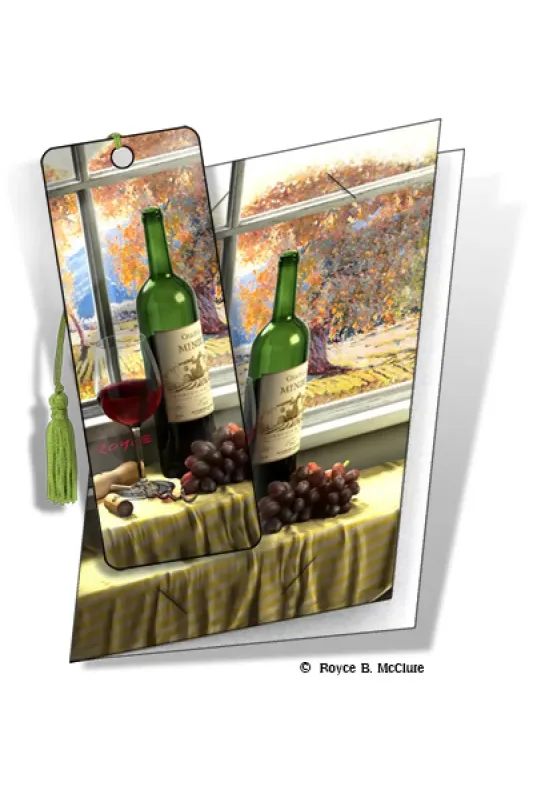 3D Grußkarte Wein