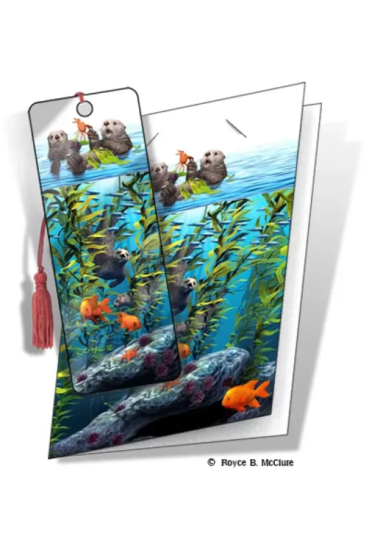 3D Grußkarte Seeotter
