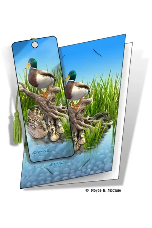 3D Grußkarte Enten