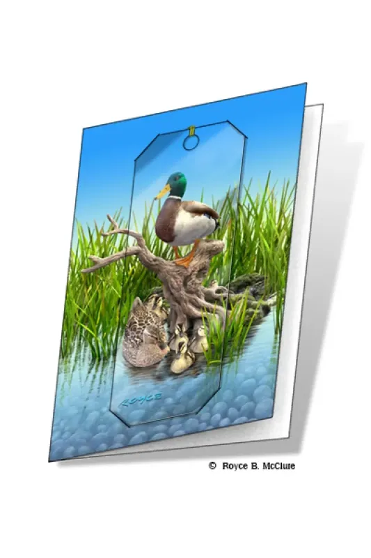 3D Grußkarte Enten
