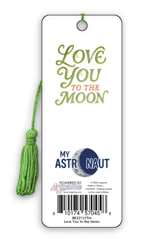3D Lesezeichen Love You to the Moon Back