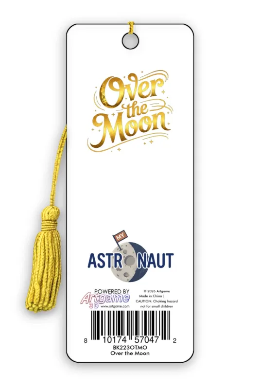 3D Lesezeichen Over the Moon Back