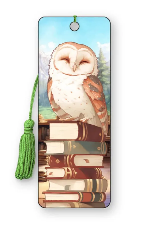 3D Lesezeichen Owl Books