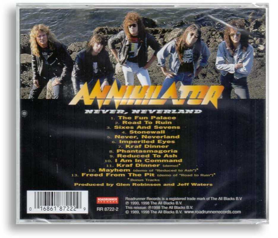 Annihilator - Never Neverland - Rückseite