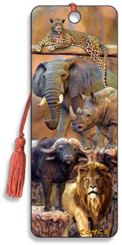 3D Lesezeichen Big Five