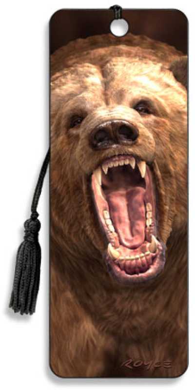 3D Lesezeichen Grizzly