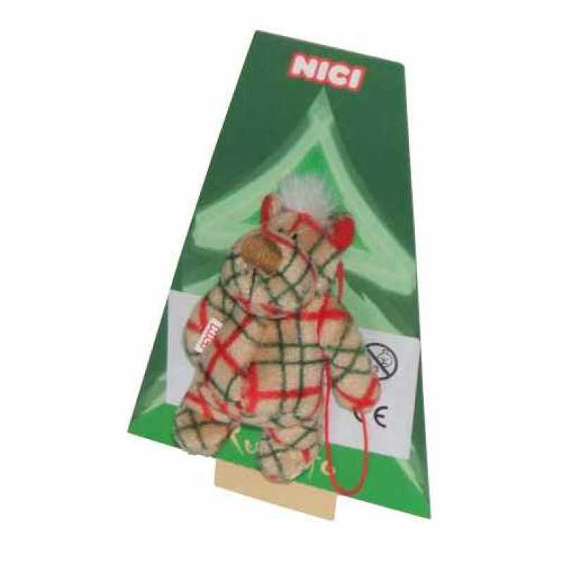 Nici Plüsch Bärchen Anhänger braun kariert
