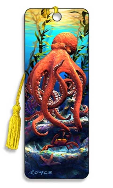 3D Lesezeichen Big Bad Octopus