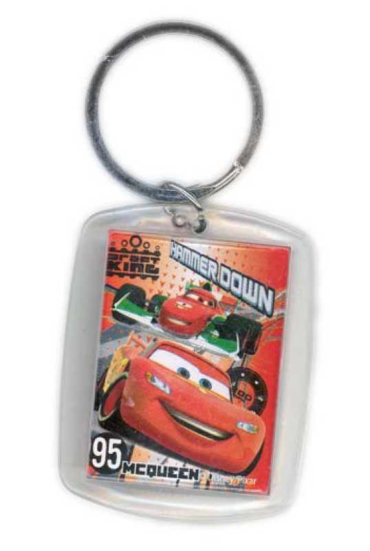 Schlüsselanhänger Cars mit Lightning McQueen Motiven auf der Vorder- und  Rückseite, Disney