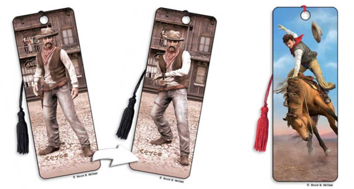 Royce 3D Lesezeichen Set 2x Cowboy