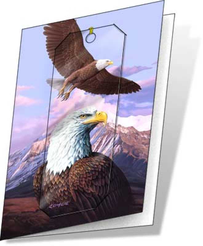 3D Grußkarte Adler