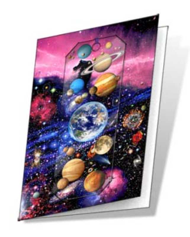 3D Grußkarte Planeten