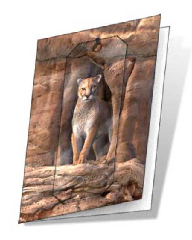 3D Grußkarte Puma