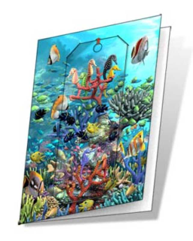 3D Grußkarte Wasserwelt