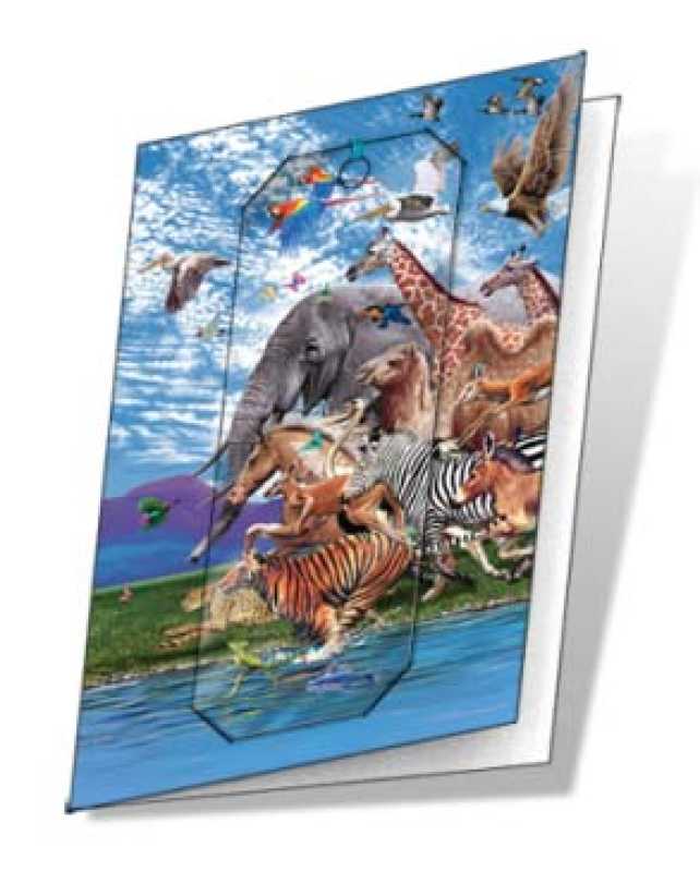 3D Grußkarte Tiere Wanderung