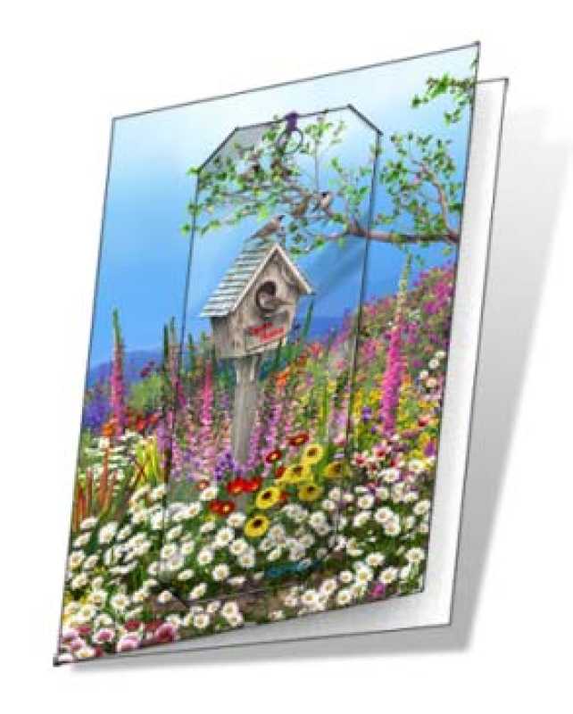 3D Grußkarte Vogelhaus