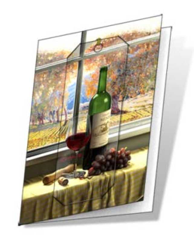 3D Grußkarte Wein