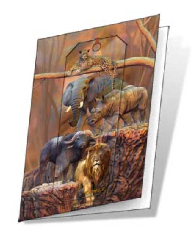 3D Grußkarte Wilde Tiere