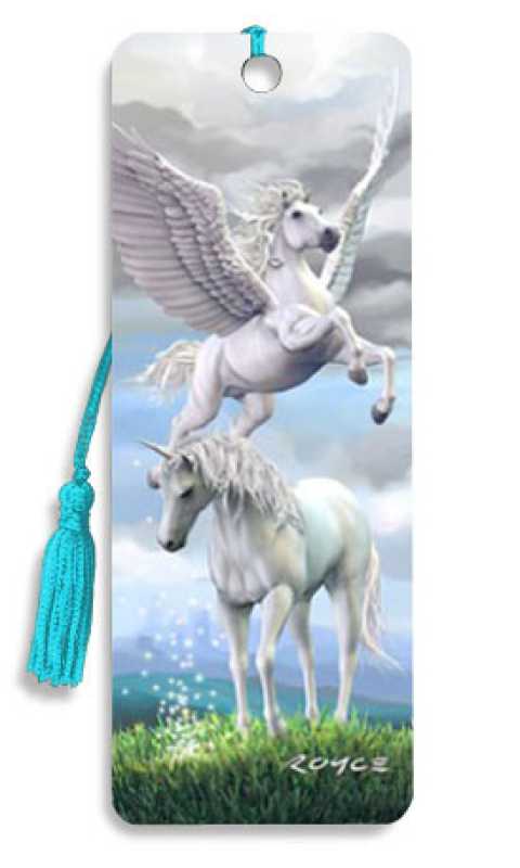 3D Lesezeichen Pegasus & Einhorn