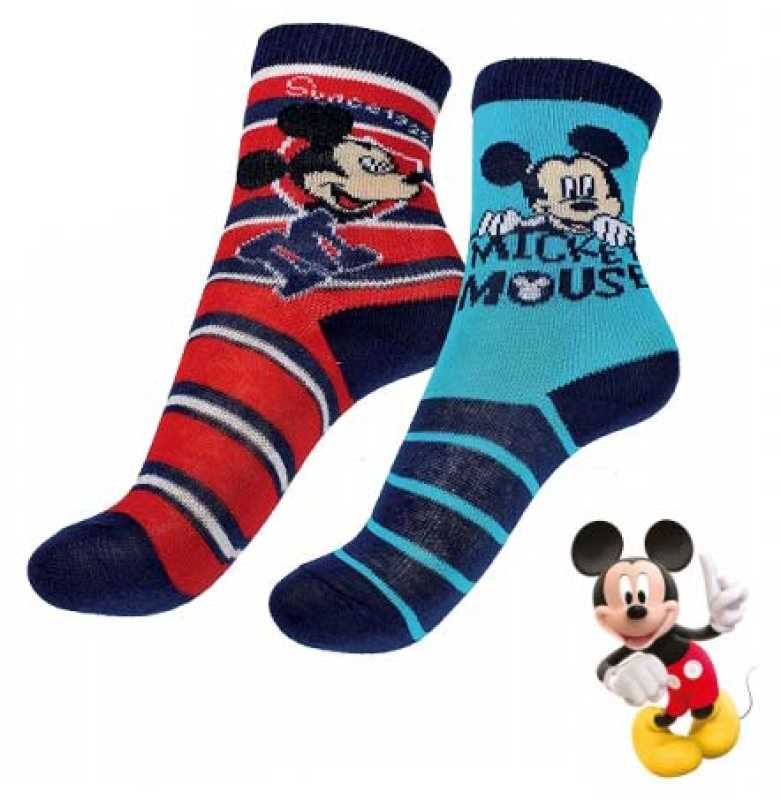 Doppel-Pack Kinder Socken Strümpfe 2er Micky Maus Gr. 28-38